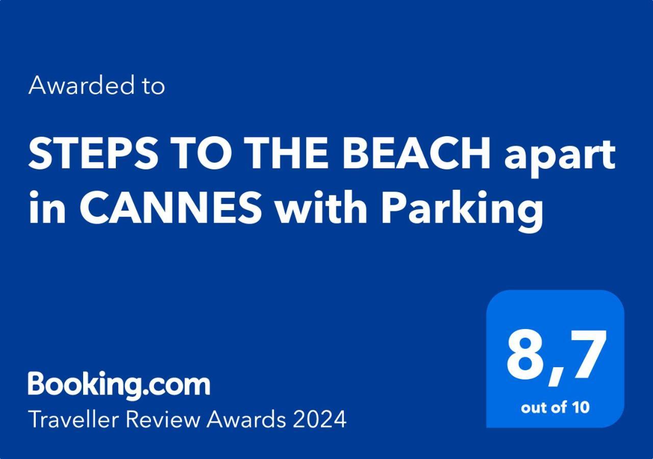 Steps To The Beach Apart In Cannes With Parking 外观 照片
